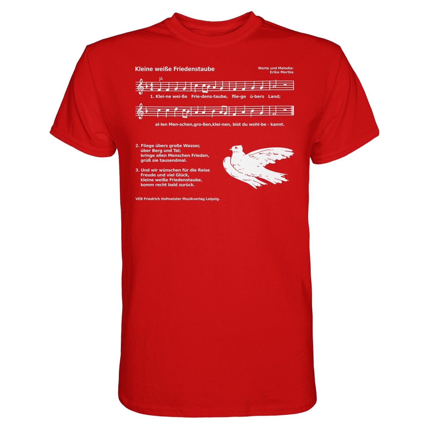 DDR Ostalgie Shirt Unisex • KLEINE WEISSE FRIEDENSTAUBE (ORIGINAL AUS DER FIBEL)
