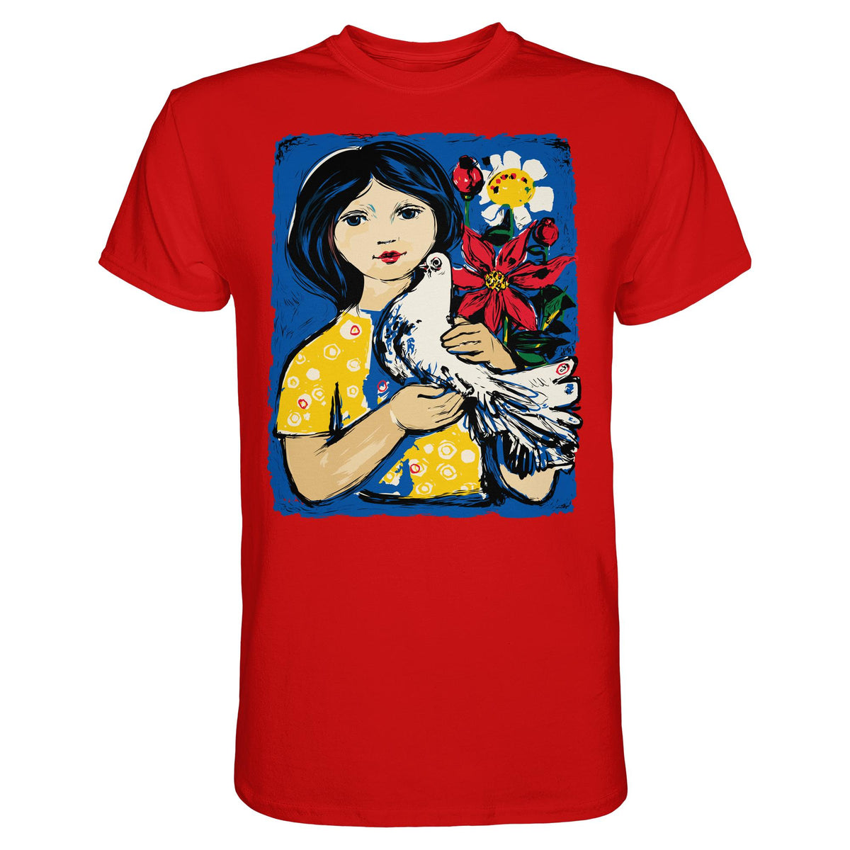 DDR Ostalgie Shirt Unisex • WALTER WOMACKA - MÄDCHEN MIT FRIEDENSTAUBE