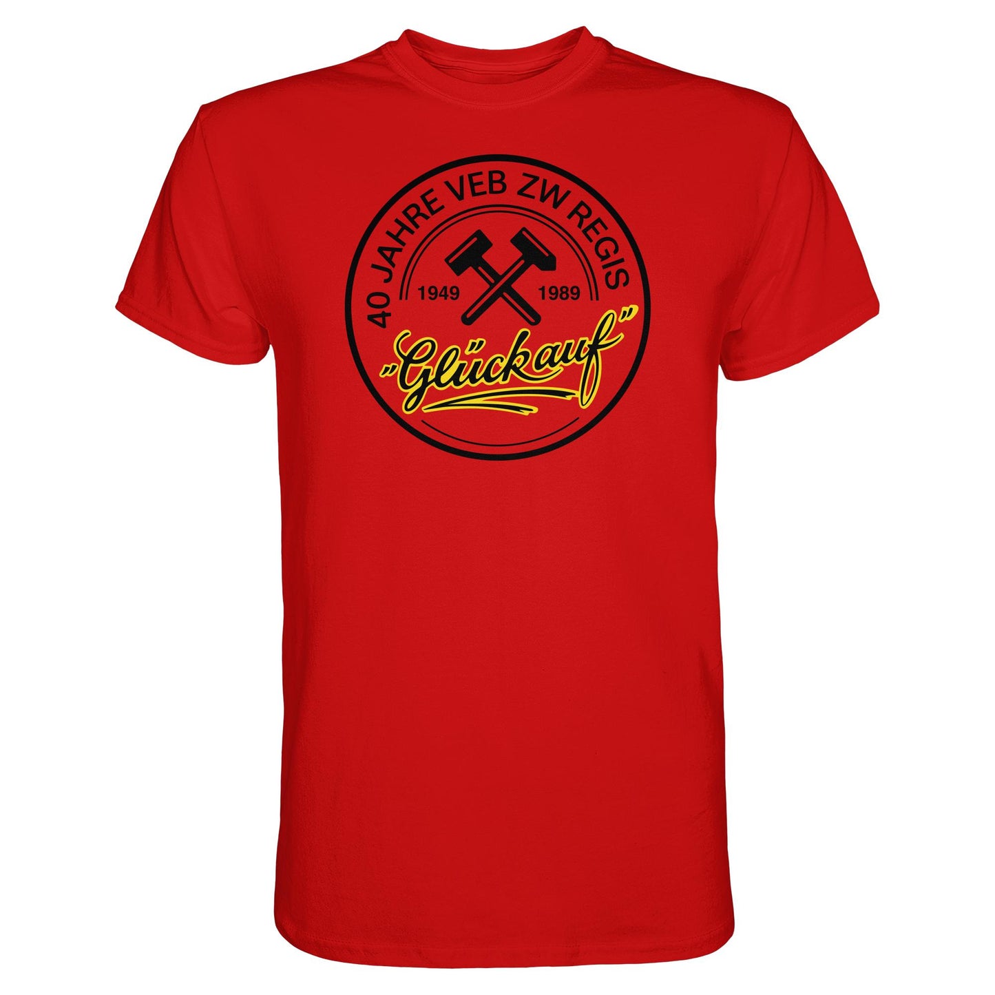 DDR Ostalgie Shirt Unisex • 40 JAHRE VEB ZW REGIS - GLÜCK AUF