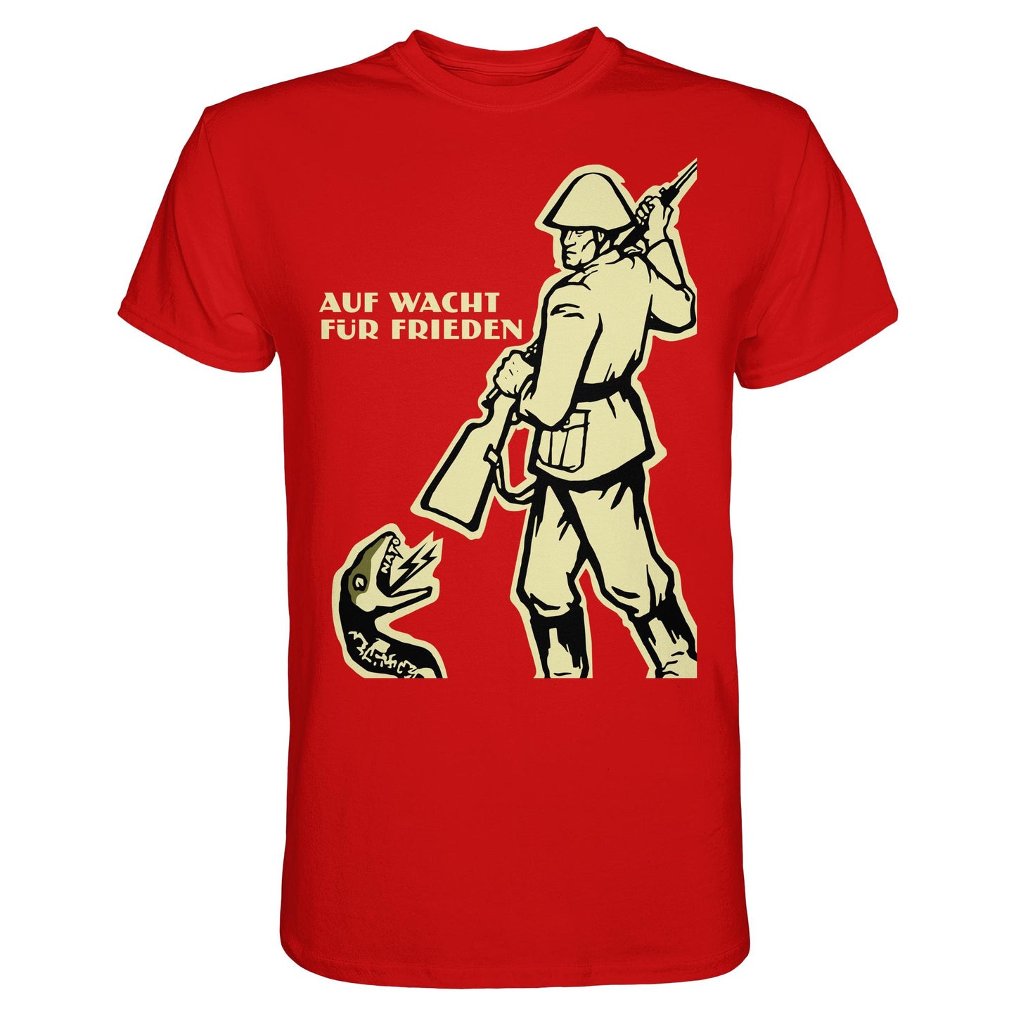 DDR Ostalgie Shirt Unisex • NVA - AUF WACHT FÜR FRIEDEN, ANTI-NATO (ORIGINAL PLAKAT)