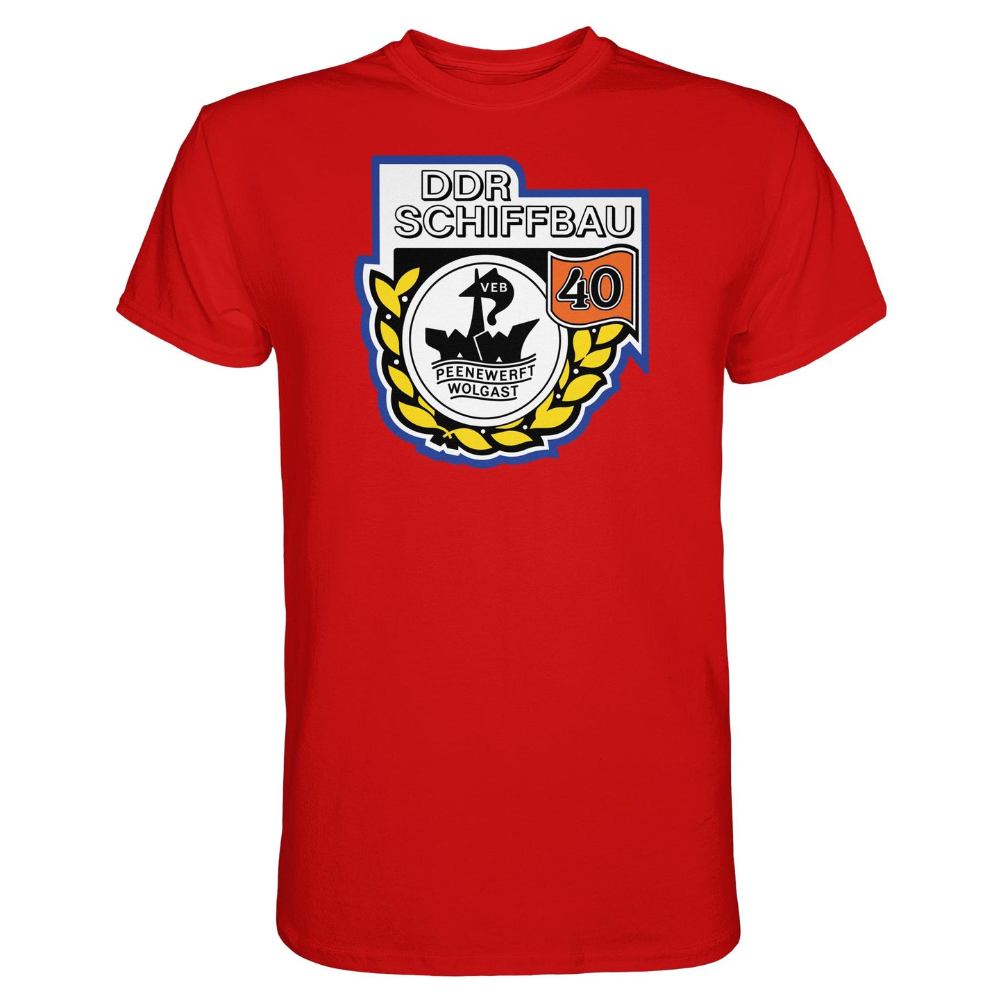 DDR Ostalgie Shirt Unisex • VEB PEENEWERFT WOLGAST, DDR SCHIFFBAU