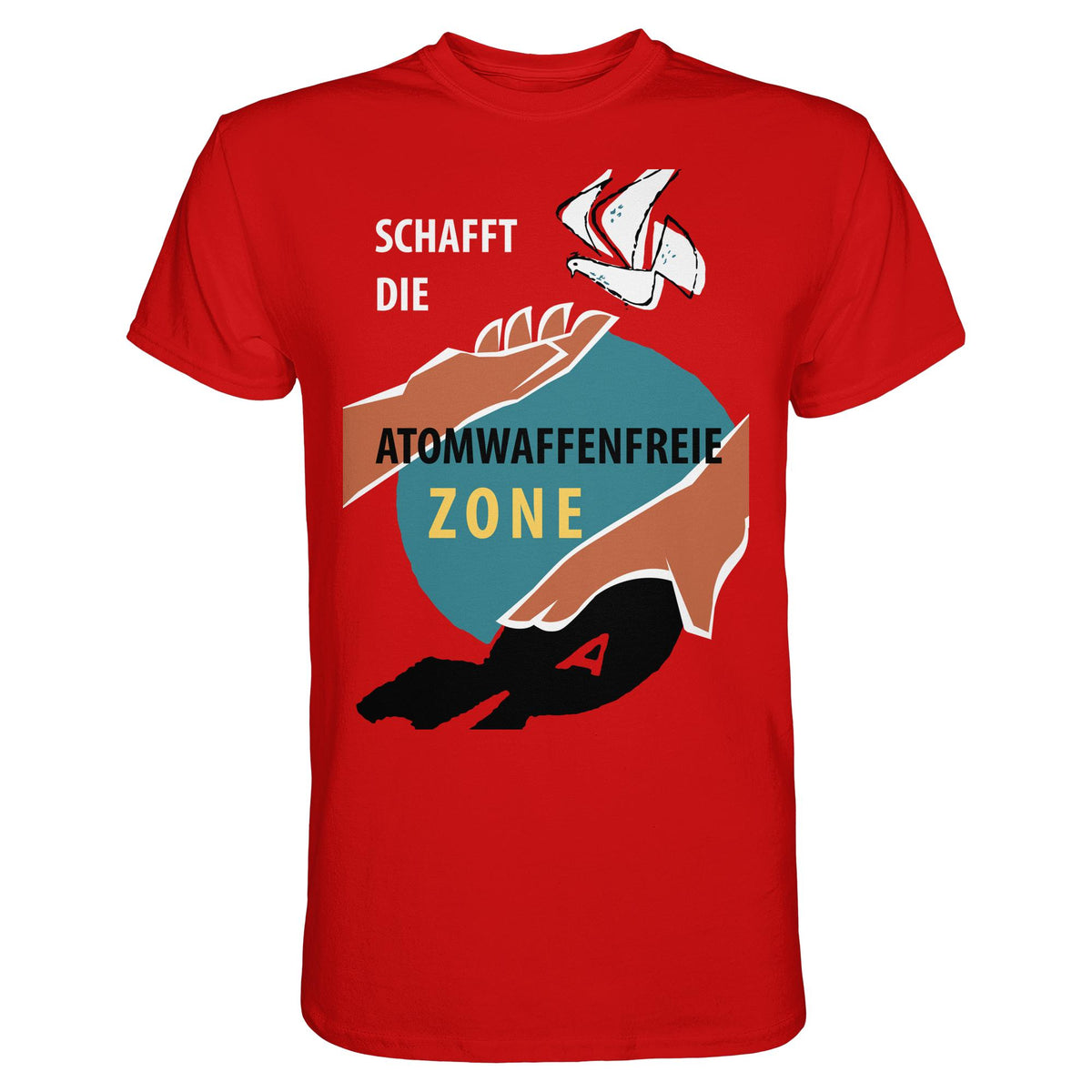 DDR Ostalgie Shirt Unisex • SCHAFFT DIE ATOMWAFFENFREIE ZONE (ORIGINAL-PLAKAT)