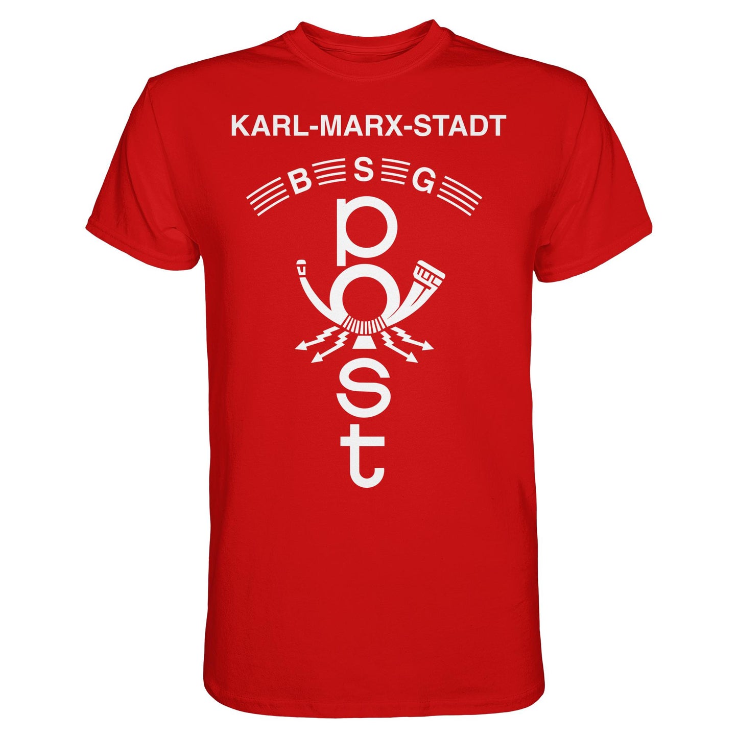 DDR Ostalgie Shirt Unisex • BSG POST KARL-MARX-STADT (ORIGINAL WIMPEL)