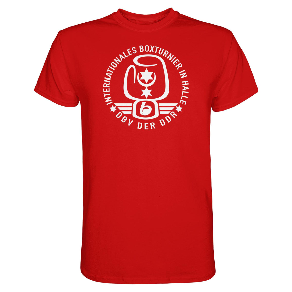 DDR Ostalgie Shirt Unisex • INTERNATIONALES BOXTURNIER HALLE - DBV DER DDR