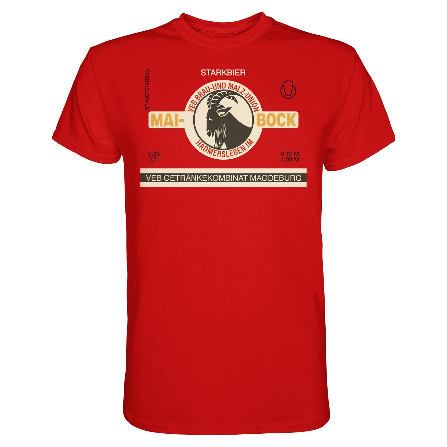 DDR Ostalgie Shirt Unisex • VEB GETRÄNKEKOMBINAT MAGDEBURG - MAIBOCK, VEB BRAU- UND MALZUNION HADMERSLEBEN