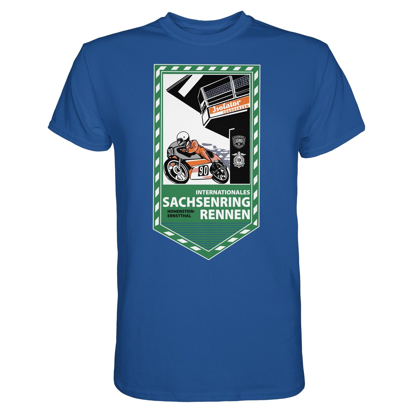 DDR Ostalgie Shirt Unisex • SACHSENRING-RENNEN ZWICKAU 1990 (ORIGINAL-WIMPEL)