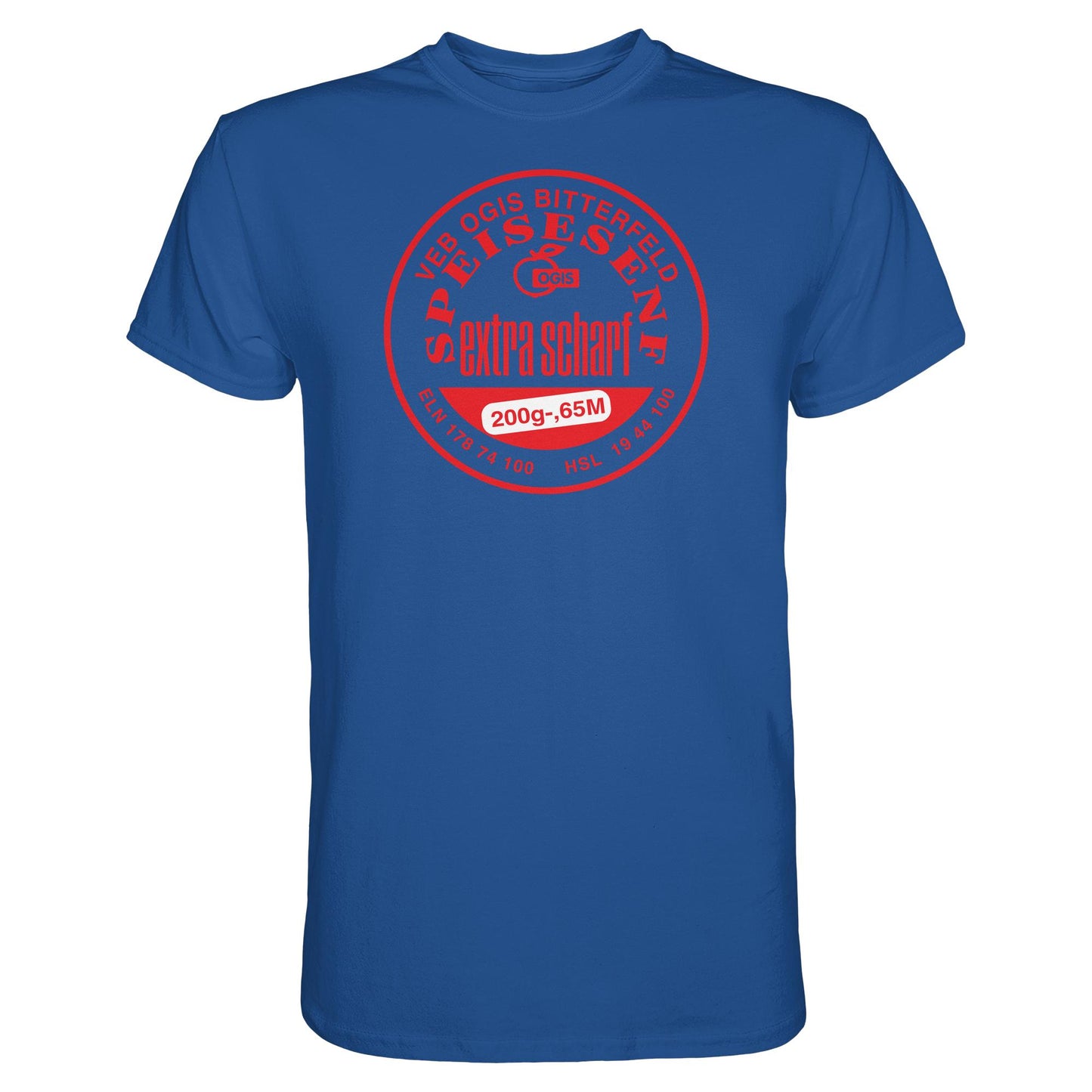 DDR Ostalgie Shirt Unisex • VEB OGIS BITTERFELD - SPEISESENF EXTRASCHARF