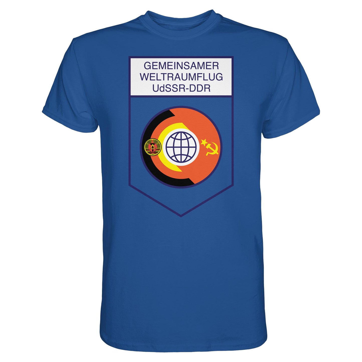 DDR Ostalgie Shirt Unisex • GEMEINSAMER WELTRAUMFLUG UDSSR-DDR (ORIGINAL WIMPEL)