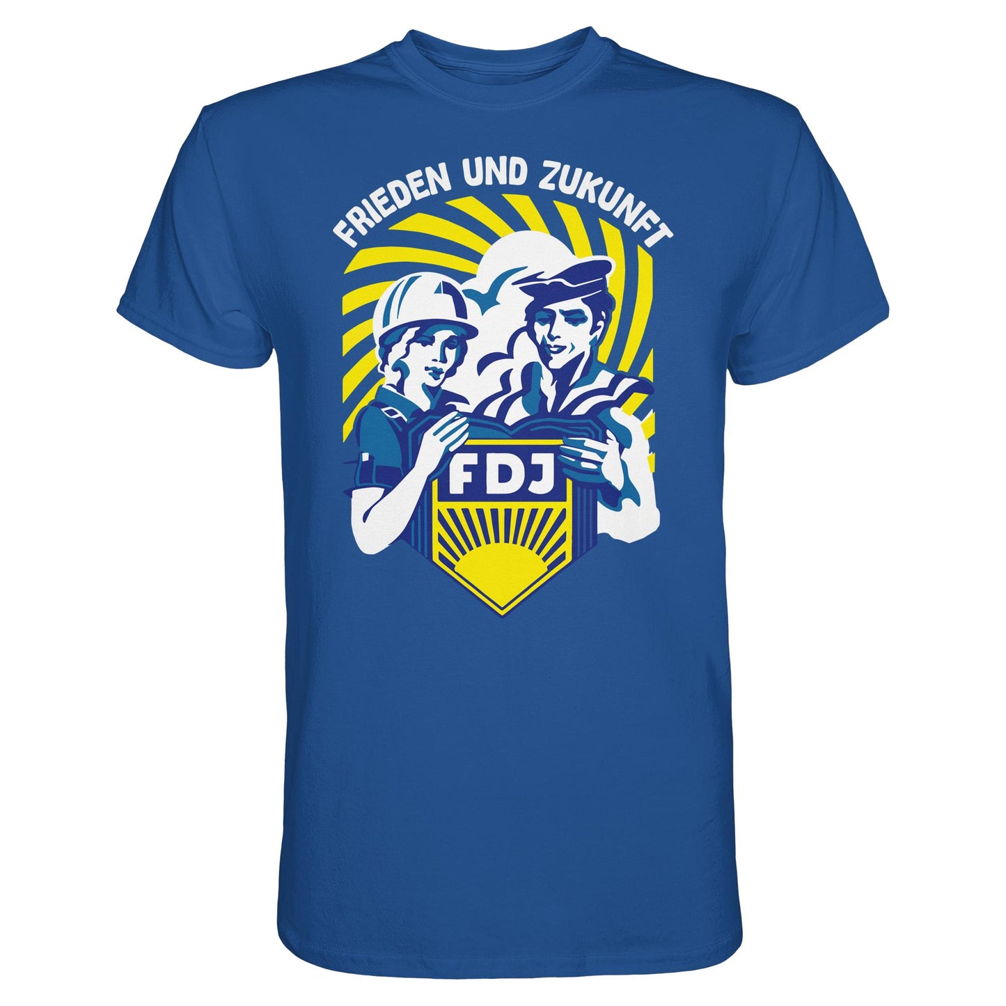 DDR Ostalgie Shirt Unisex • FDJ - FRIEDEN UND ZUKUNFT (ORIGINAL WIMPEL)