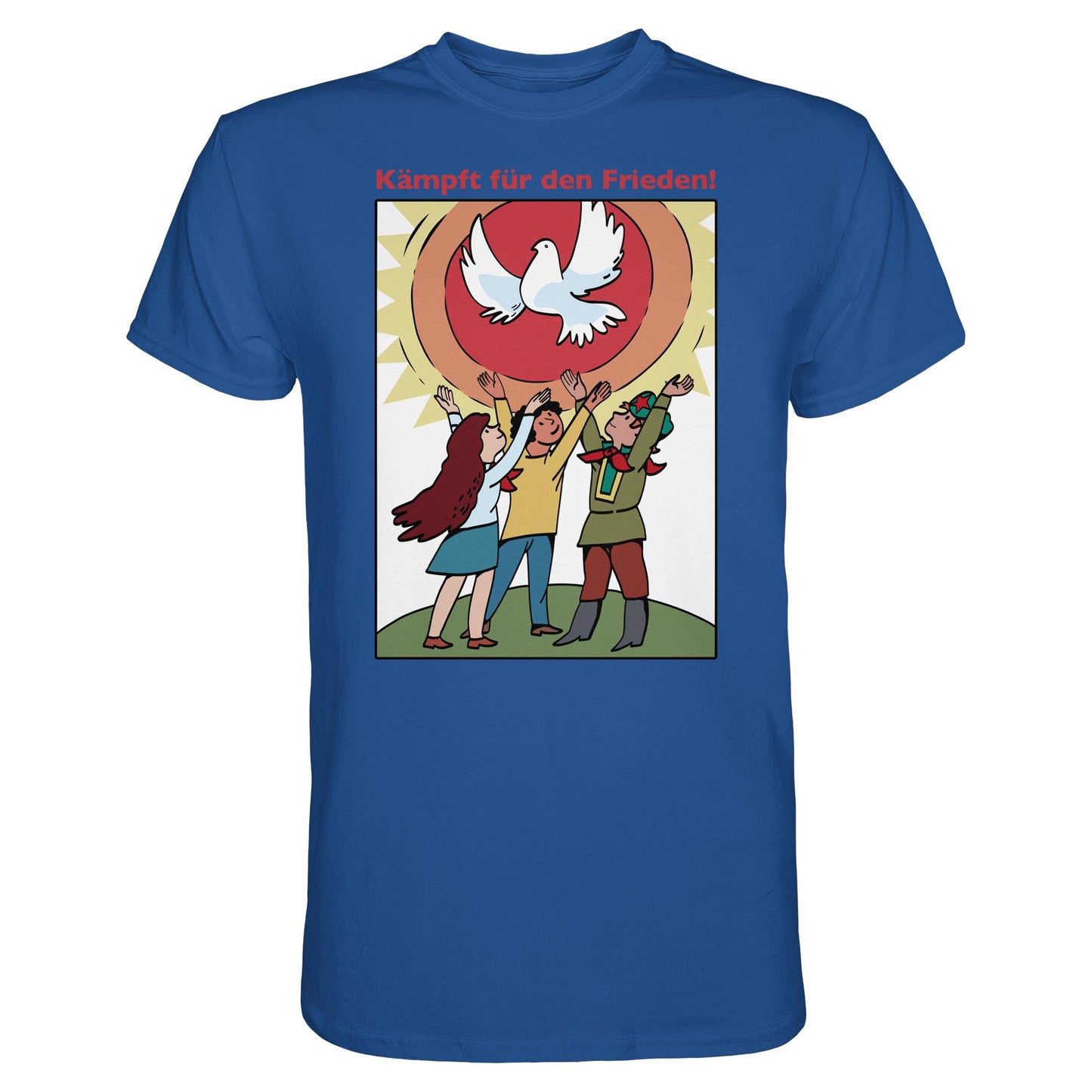 DDR Ostalgie Shirt Unisex • KÄMPFT FÜR DEN FRIEDEN! (DDR-ORIGINAL-PLAKAT)