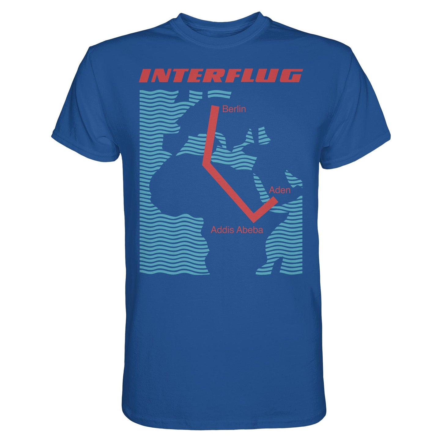 DDR Ostalgie Shirt Unisex • INTERFLUG BERLIN - ADDIS ABEBA (ORIGINAL SONDERSTEMPEL)