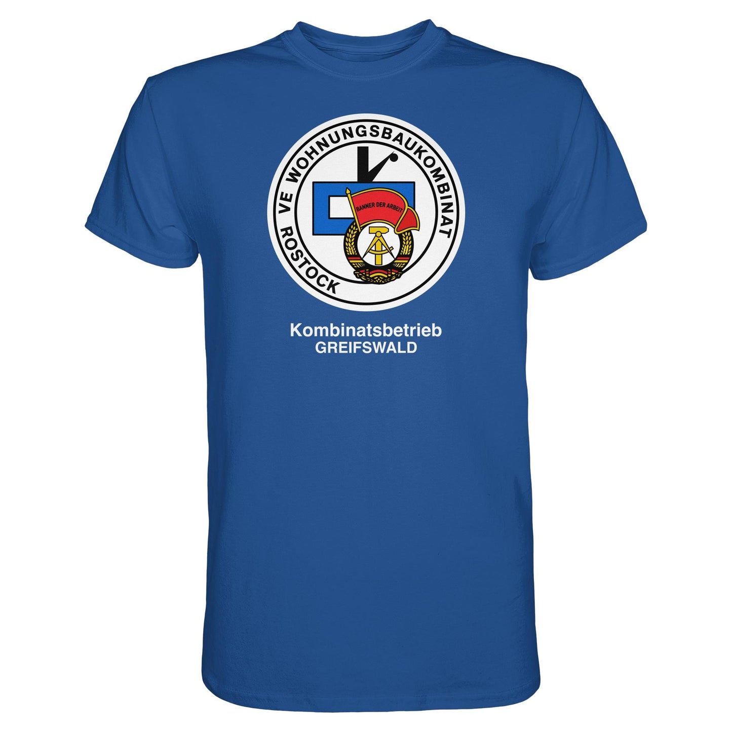 DDR Ostalgie Shirt Unisex • VE WOHNUNGSBAUKOMBINAT ROSTOCK - GREIFSWALD