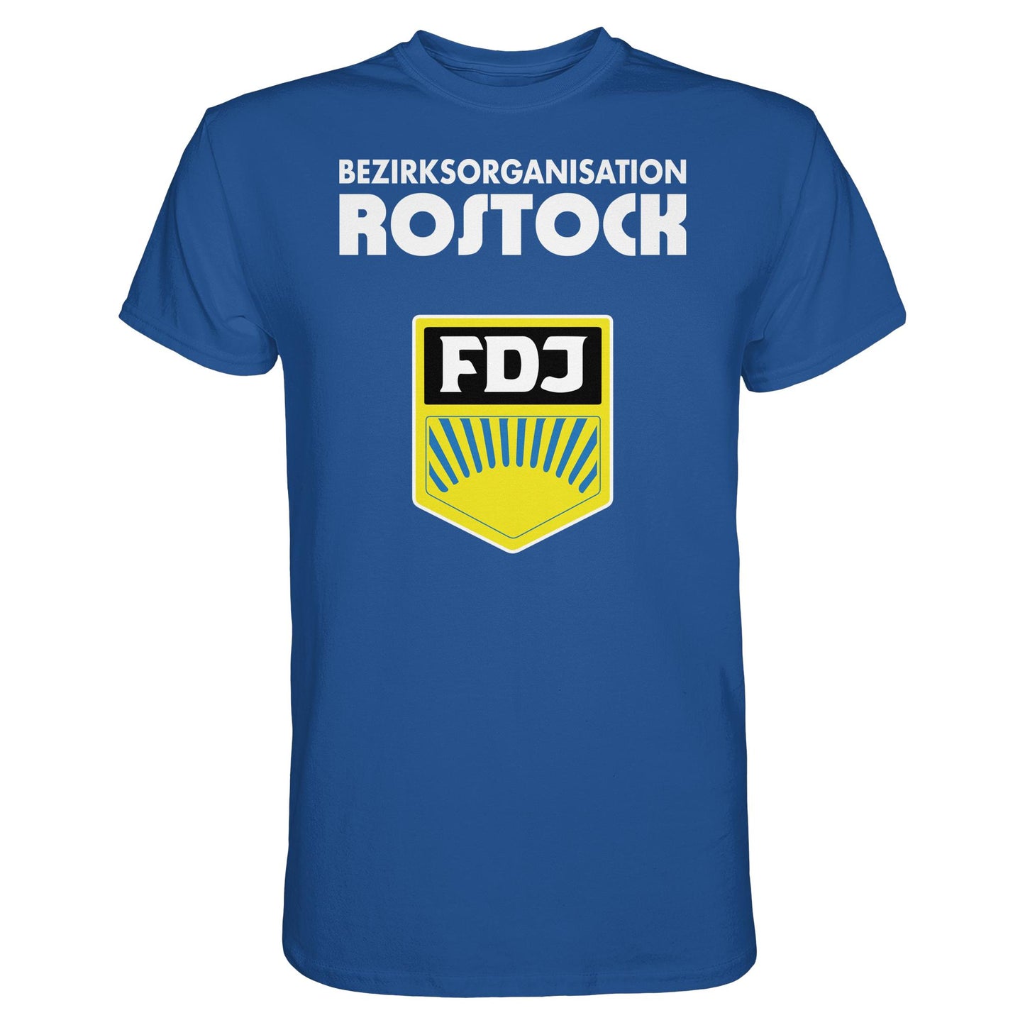 DDR Ostalgie Shirt Unisex • BEZIRKSORGANISATION ROSTOCK (ORIGINAL-WIMPEL)