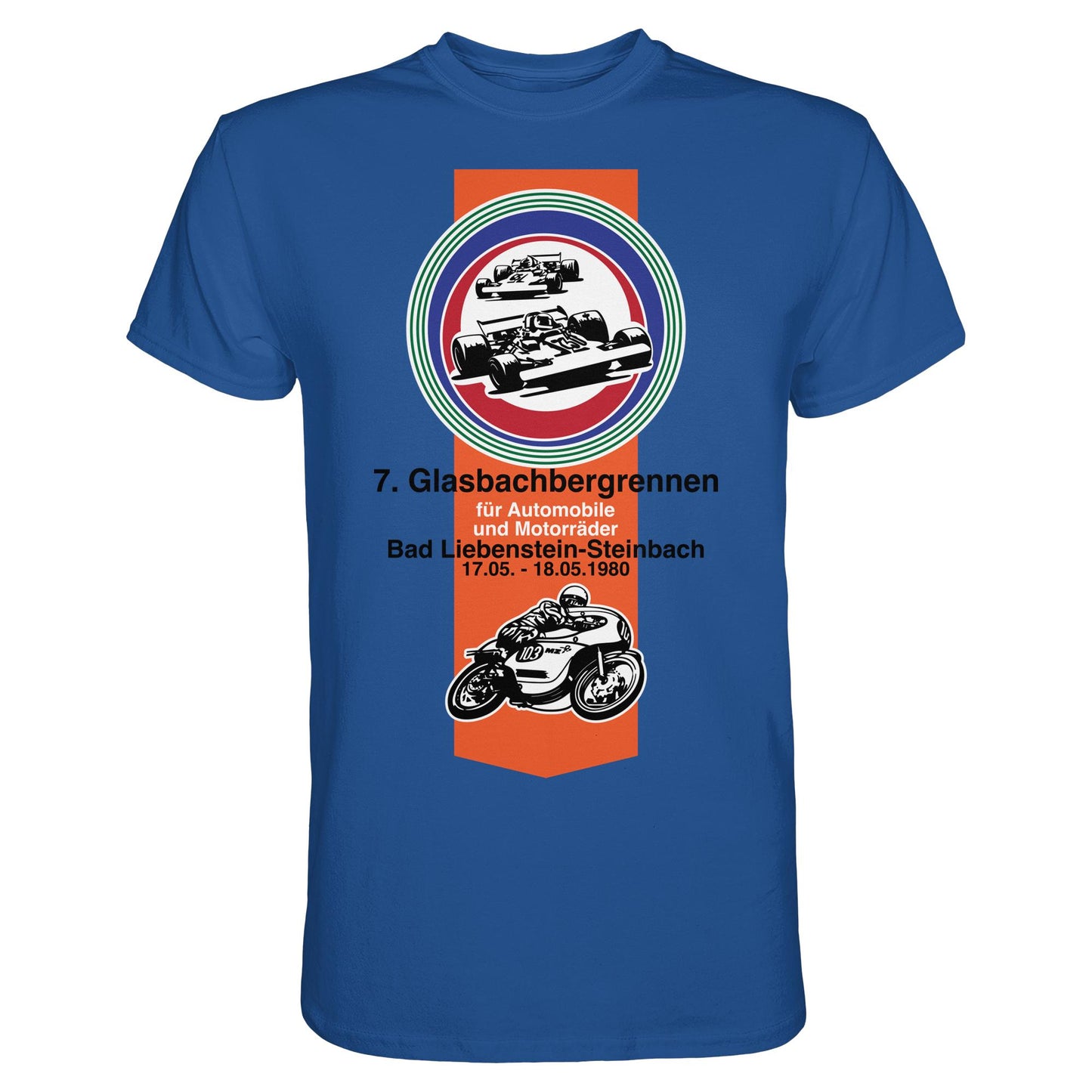 DDR Ostalgie Shirt Unisex • GLASBACHBERGRENNEN BAD LIEBENSTEIN (ORIGINAL WIMPEL)