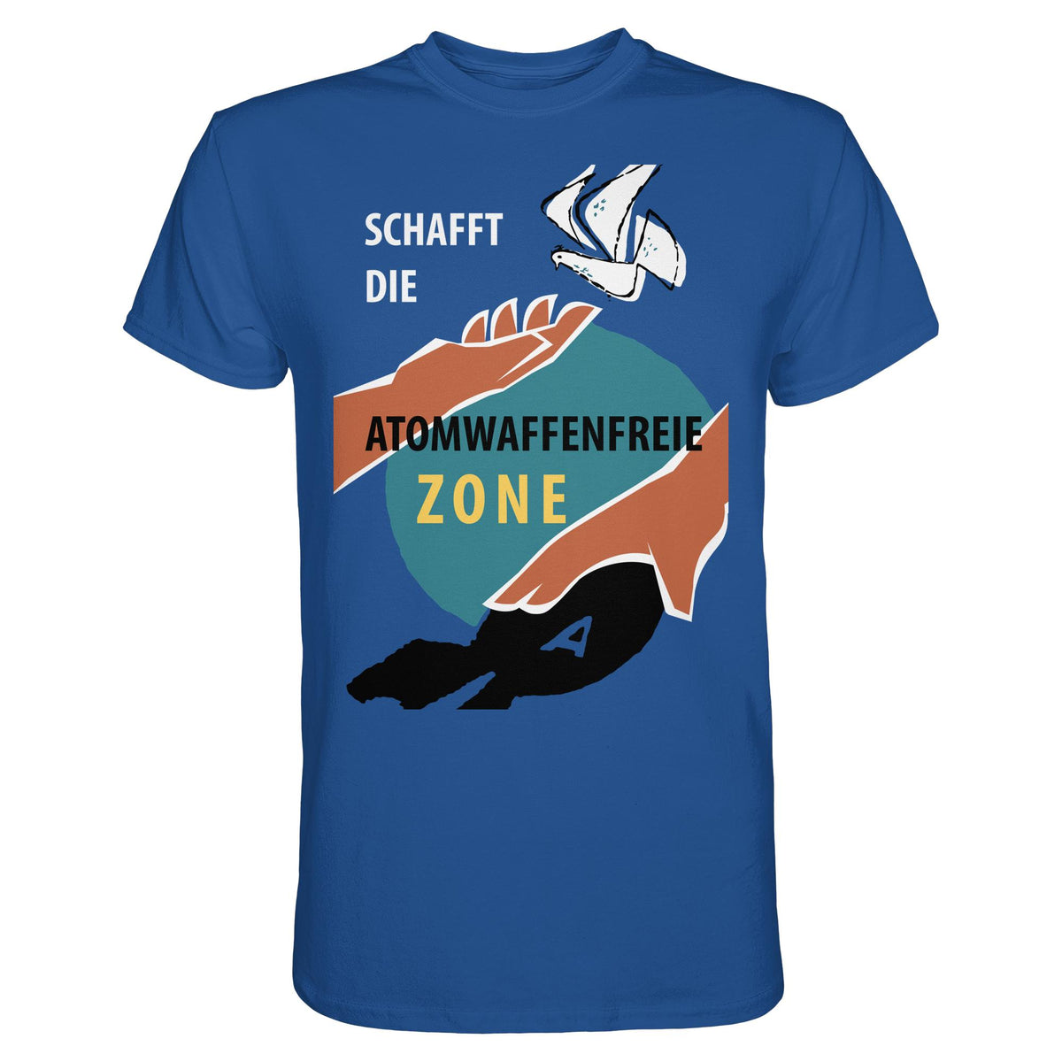 DDR Ostalgie Shirt Unisex • SCHAFFT DIE ATOMWAFFENFREIE ZONE (ORIGINAL-PLAKAT)