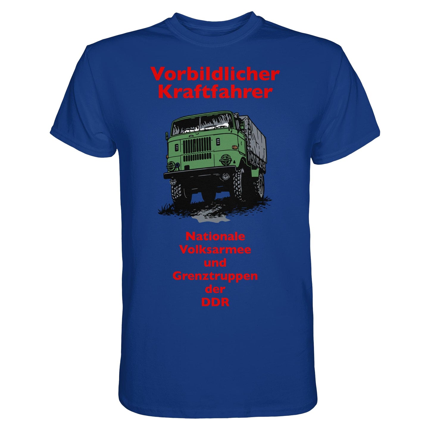 DDR Ostalgie Shirt Unisex • VORBILDLICHER KRAFTFAHRER, NVA (ORIGINAL WIMPELMOTIV)