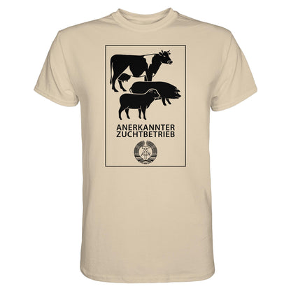 DDR Ostalgie Shirt Unisex • ANERKANNTER ZUCHTBETRIEB (ORIGINALSCHILD)