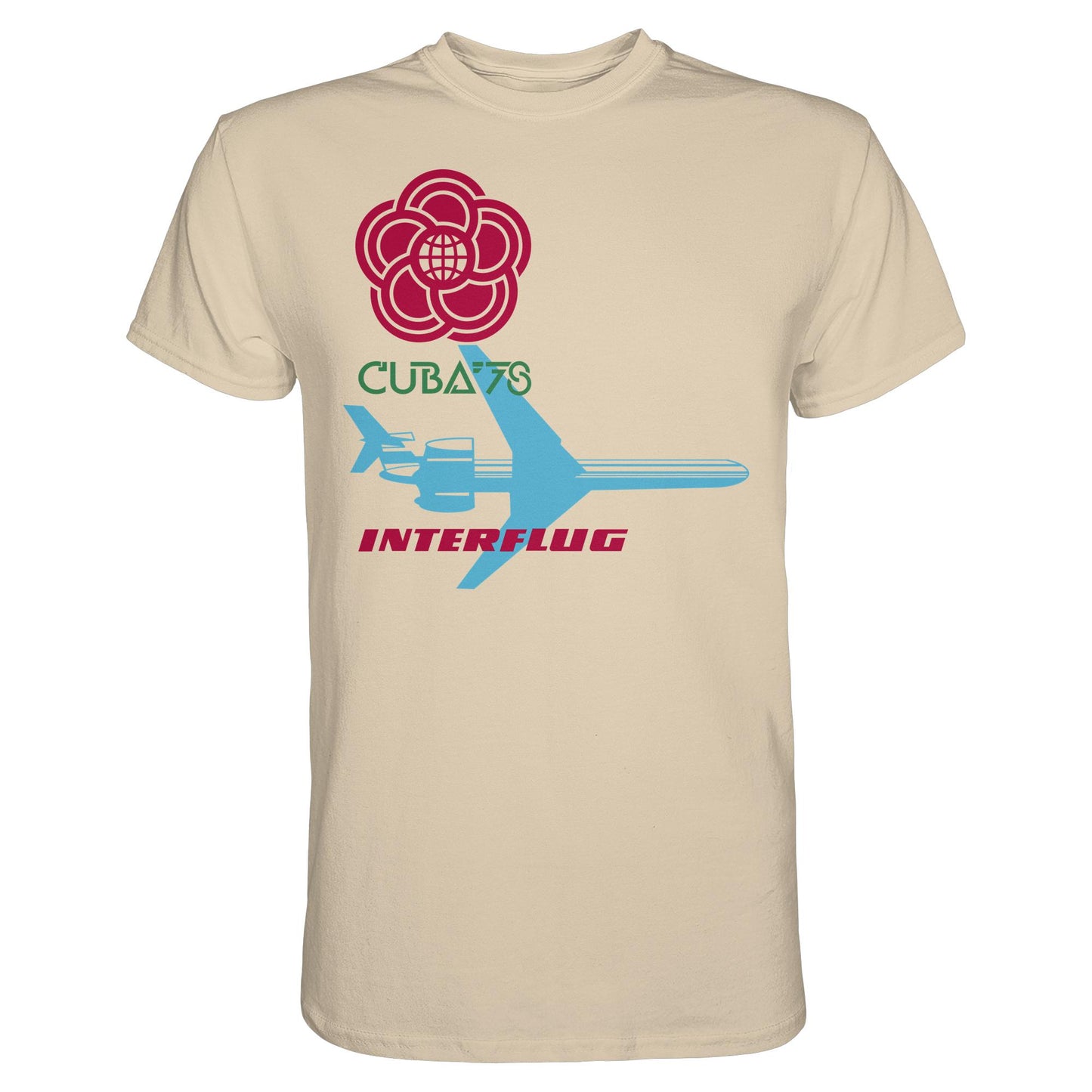 DDR Ostalgie Shirt Unisex • INTERFLUG BERLIN - CUBA WELTFESTSPIELE 1978 (ORIGINAL SONDERSTEMPEL)