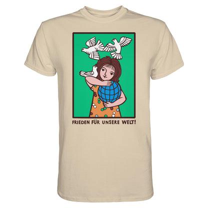 DDR Ostalgie Shirt Unisex • FRIEDEN FÜR UNSERE WELT! (DDR-ORIGINAL-PLAKAT)