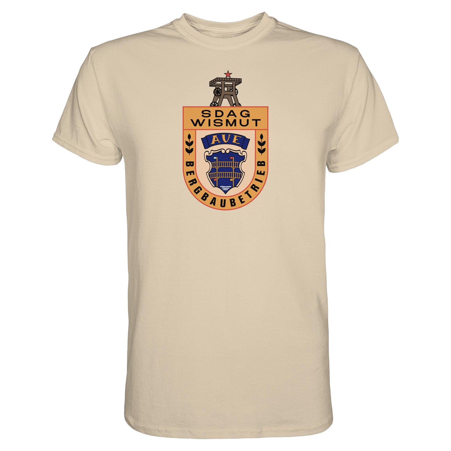 DDR Ostalgie Shirt Unisex • SDAG WISMUT AUE - ABZEICHEN