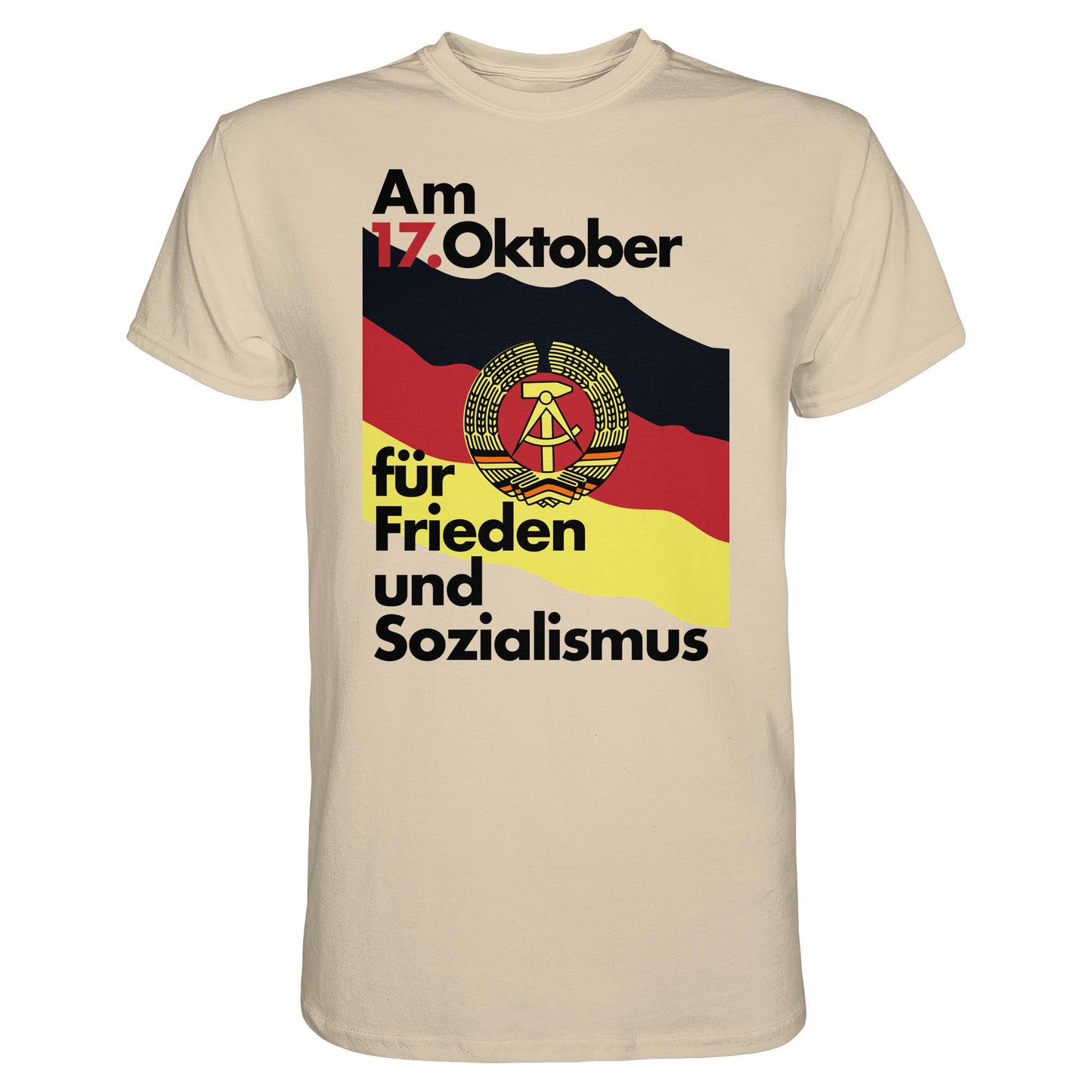 DDR Ostalgie Shirt Unisex • FÜR FRIEDEN UND SOZIALISMUS (ORIGINAL DDR-PLAKAT)