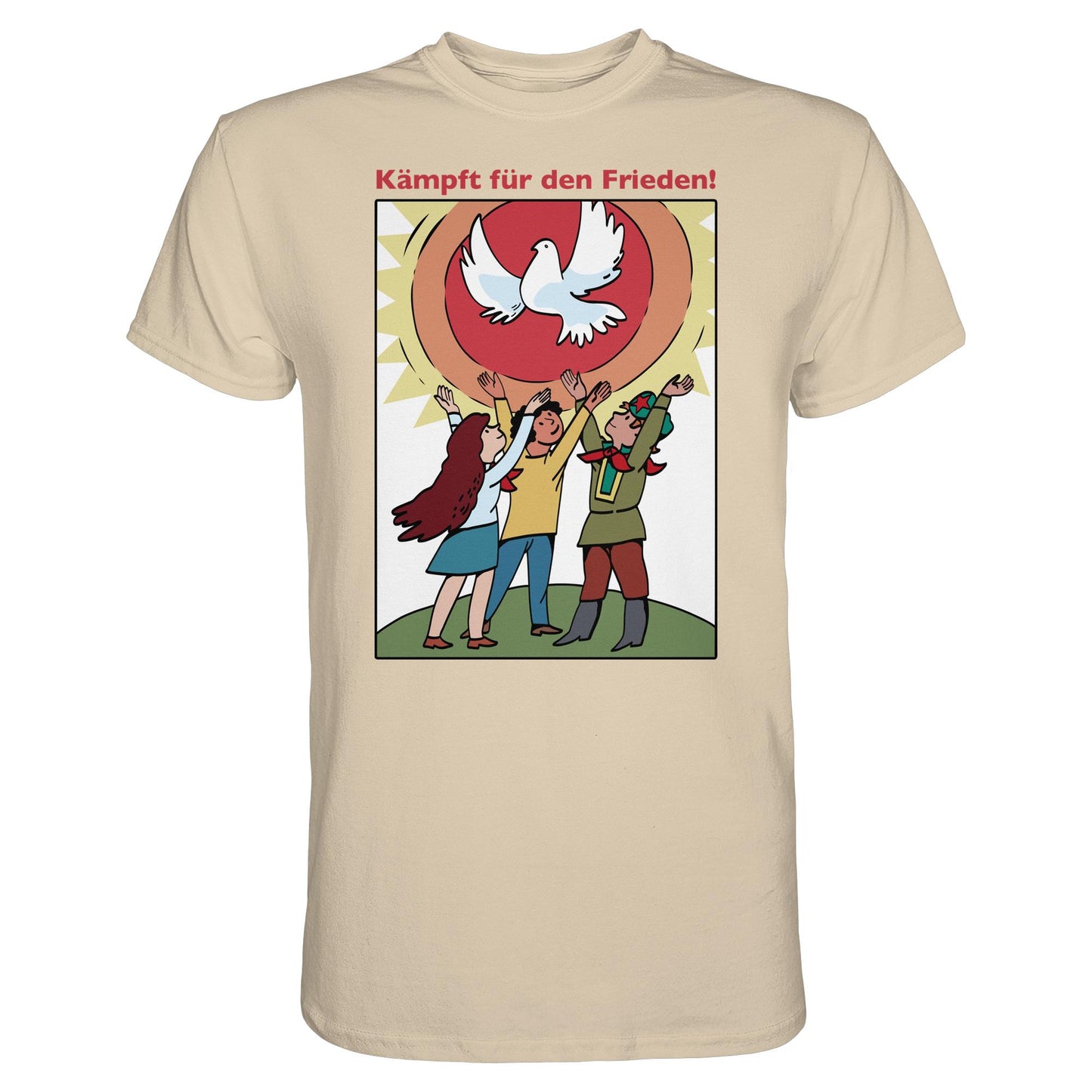 DDR Ostalgie Shirt Unisex • KÄMPFT FÜR DEN FRIEDEN! (DDR-ORIGINAL-PLAKAT)