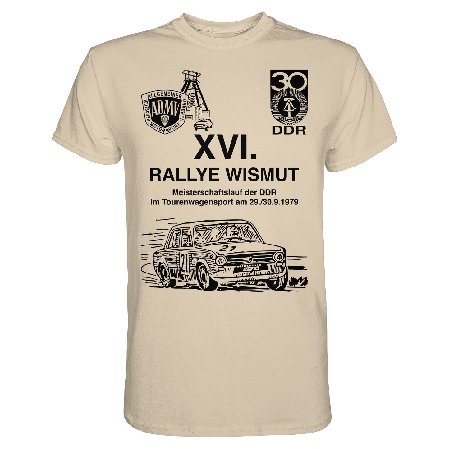PREMIUM SHIRT UNISEX • 16. RALLYE WISMUT, MEISTERSCHAFTSLAUF DER DDR - 1979