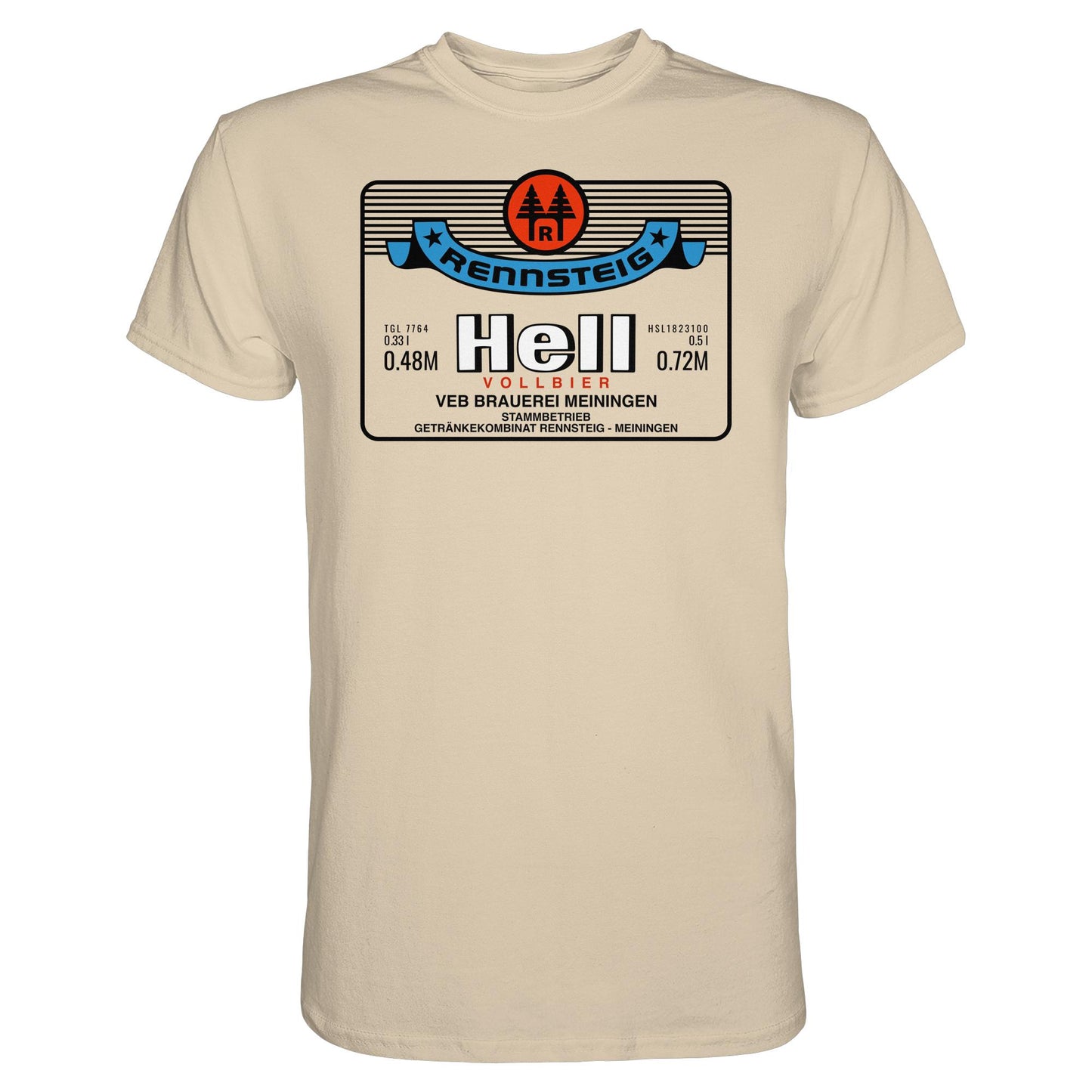 DDR Ostalgie Shirt Unisex • RENNSTEIG HELL - VEB BRAUEREI MEININGEN