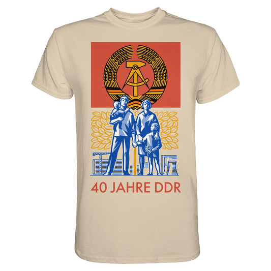 DDR Ostalgie Shirt Unisex • 40 JAHRE DDR (BRIEFMARKE)