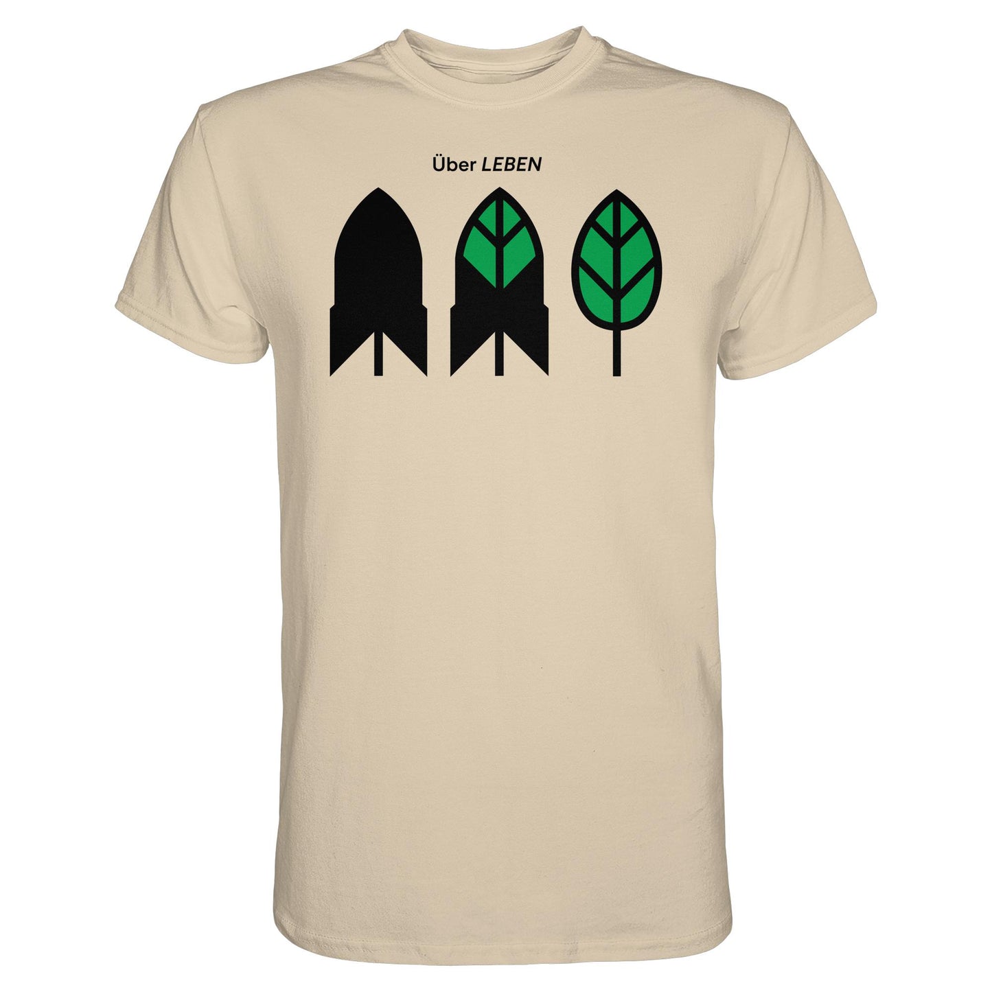 DDR Ostalgie Shirt Unisex • ÜBER LEBEN (ORIGINAL FRIEDENS-PLAKAT)