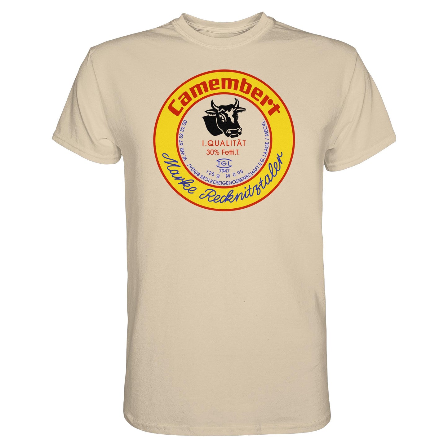 DDR Ostalgie Shirt Unisex • RECKNITZTALER CAMEMBERT - MOLKEREIGENOSSENSCHAFT LAAGE