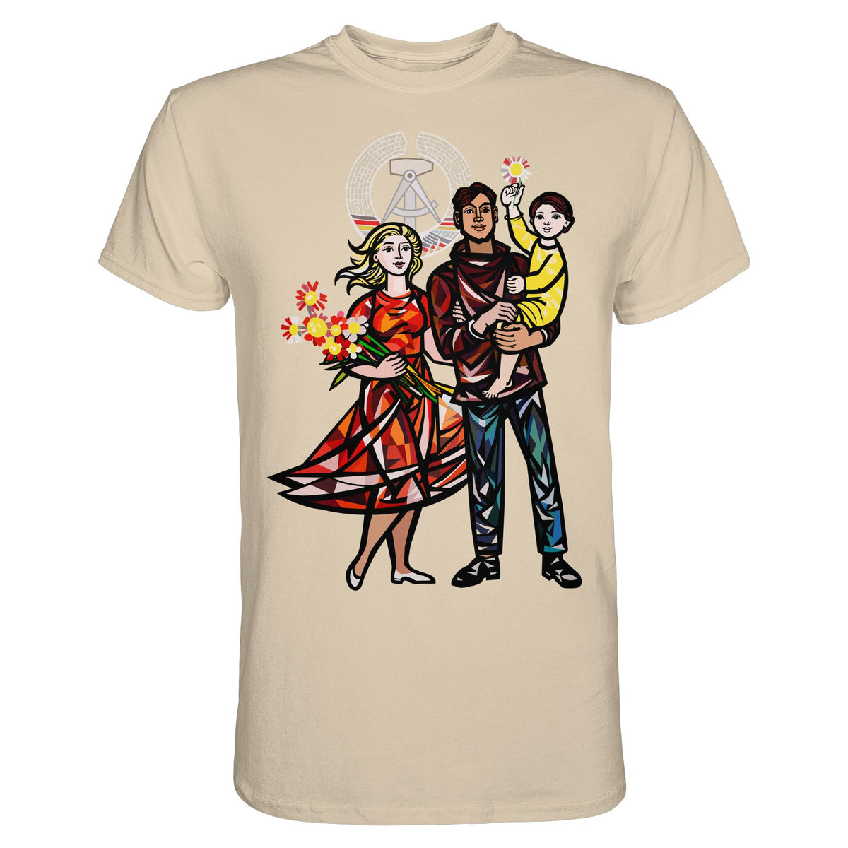 DDR Ostalgie Shirt Unisex • WALTER WOMACKA - UNSERE FAMILIE (STAATSRATSGEBÄUDE, Aus der Geschichte der Deutschen Arbeiterbewegung, 1964)
