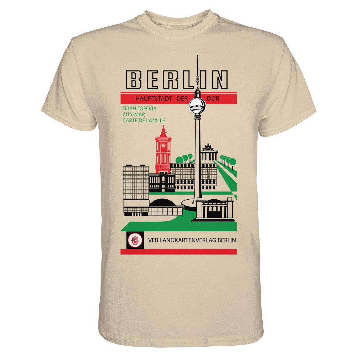DDR Ostalgie Shirt Unisex • BERLIN, HAUPTSTADT DER DDR (ORIGINAL TITEL STADTFÜHRER)