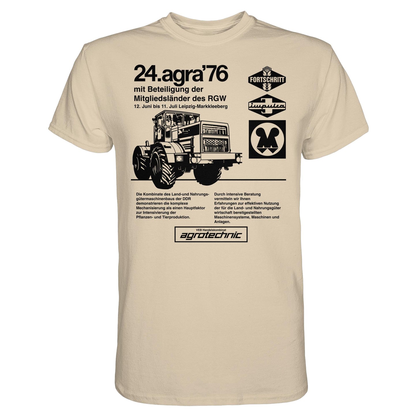 DDR Ostalgie Shirt Unisex • AGRA 1976, LEIPZIG-MARKKLEEBERG