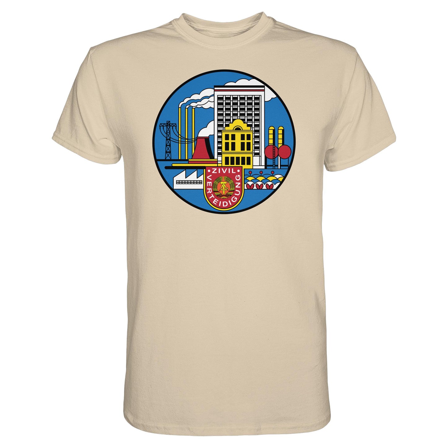 DDR Ostalgie Shirt Unisex • DDR ZIVILVERTEIDIGUNG (ORIGINAL GLAS-DESIGN)