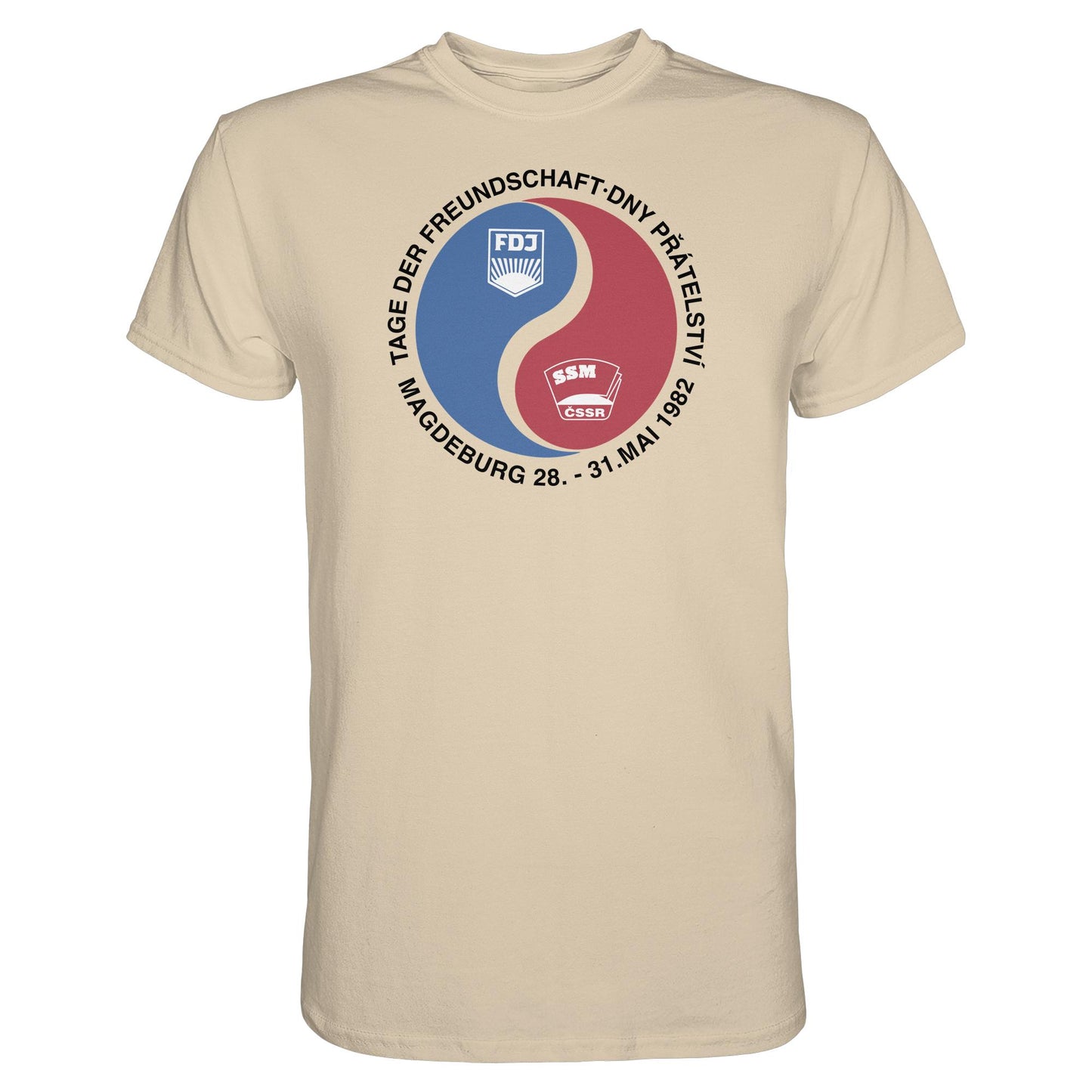 DDR Ostalgie Shirt Unisex • TAG DER FREUNDSCHAFT MAGDEBURG 1982 DDR-CSSR