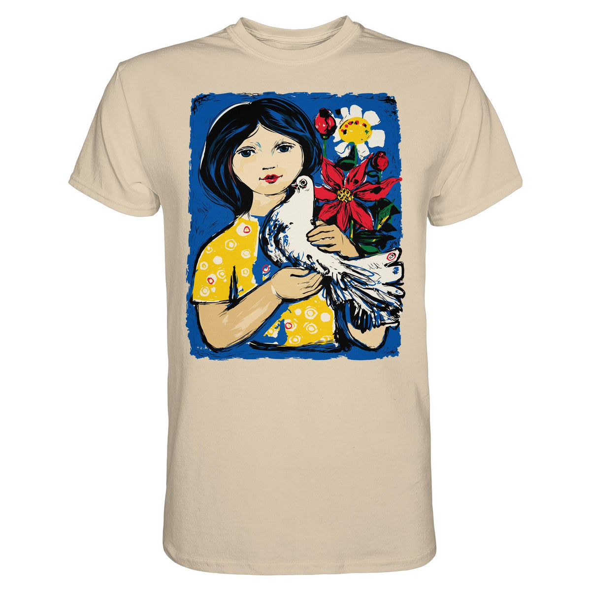DDR Ostalgie Shirt Unisex • WALTER WOMACKA - MÄDCHEN MIT FRIEDENSTAUBE
