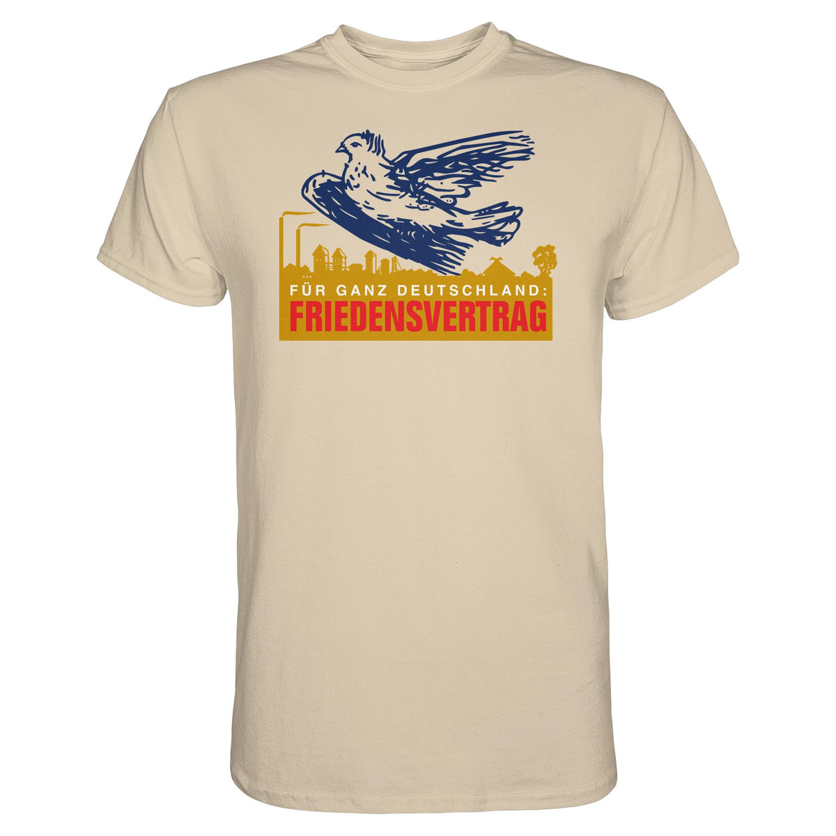 DDR Ostalgie Shirt Unisex • FRIEDENSVERTRAG FÜR GANZ DEUTSCHLAND (ORIGINAL-PIN)