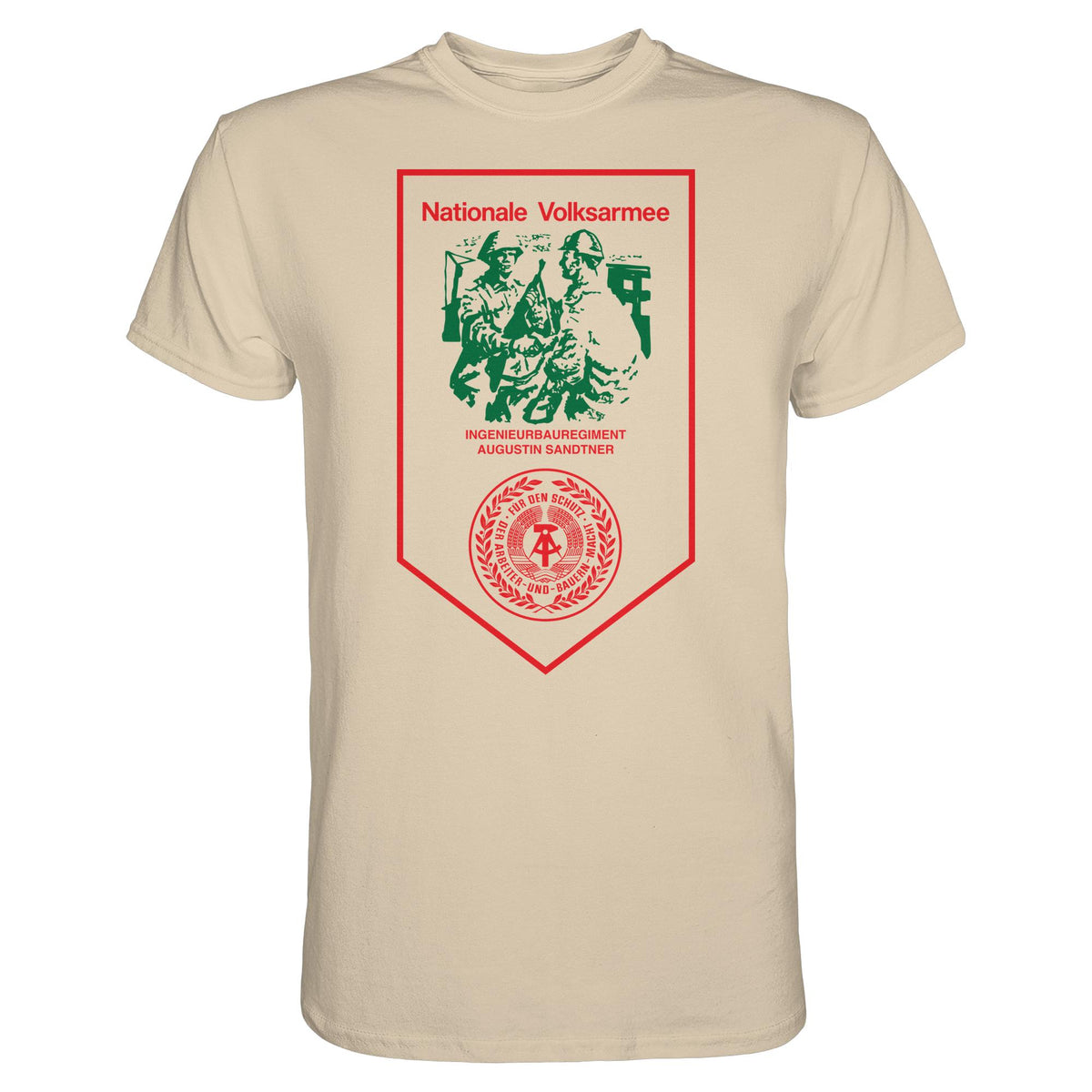 DDR Ostalgie Shirt Unisex • NVA - INGENIEURBAUREGIMENT AUGUSTIN SANDTNER
