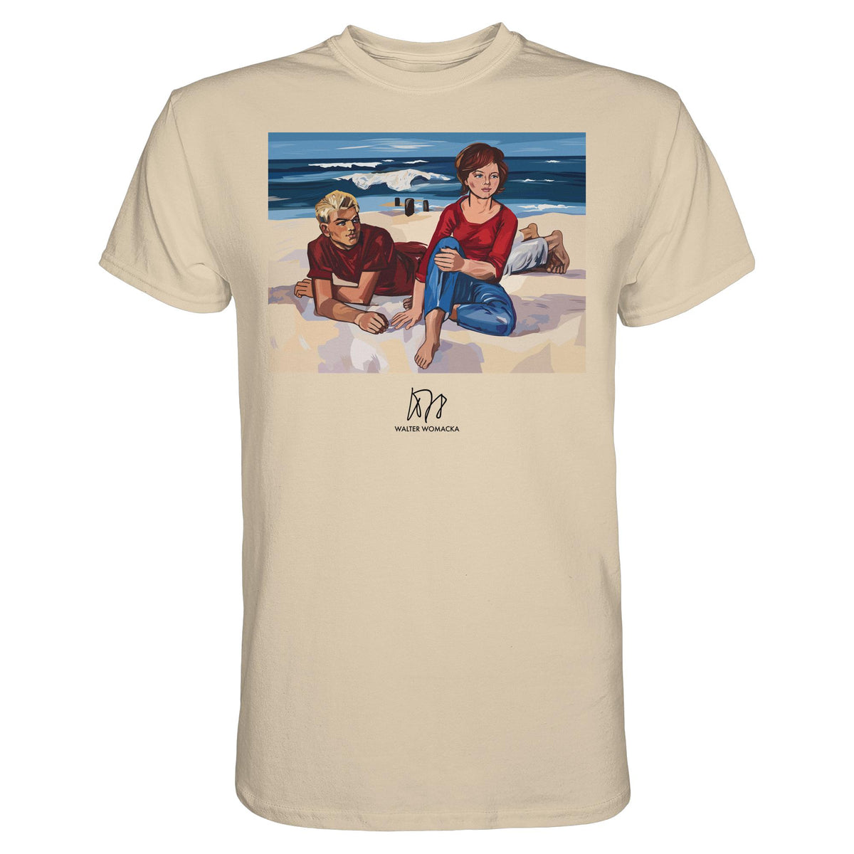 DDR Ostalgie Shirt Unisex • WALTER WOMACKA - AM STRAND (1962)