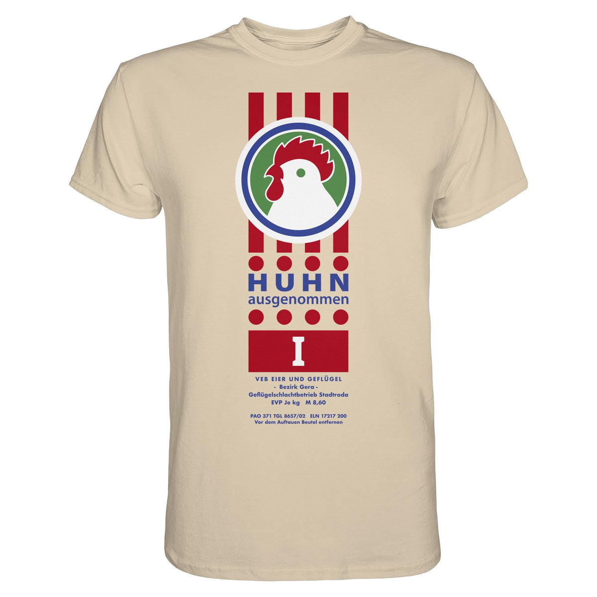 DDR Ostalgie Shirt Unisex • HUHN AUSGENOMMEN - VEB EIER UND GEFLÜGEL GERA