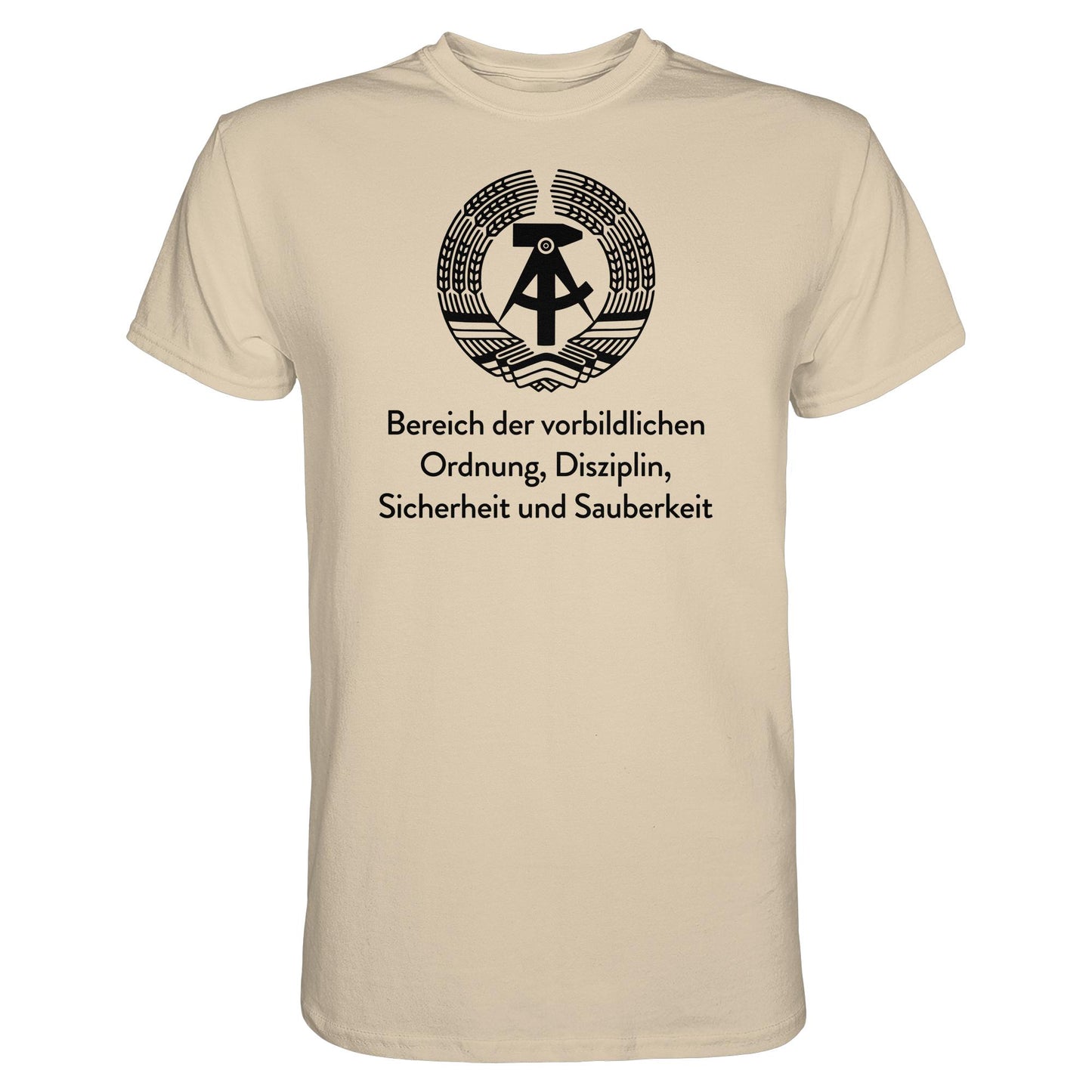 DDR Ostalgie Shirt Unisex • BEREICH DER VORBILDLICHEN ORDNUNG (ORIGINAL SCHILD)