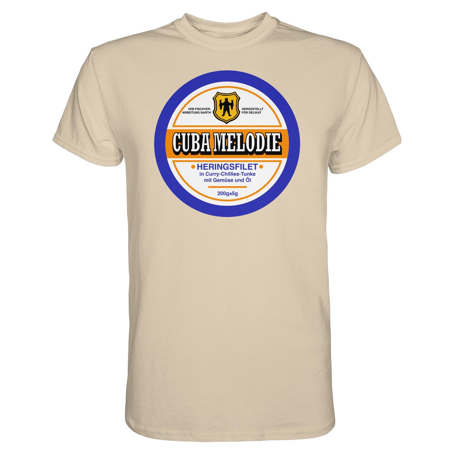 DDR Ostalgie Shirt Unisex • CUBA MELODIE HERINGSFILET - VEB FISCHVERARBEITUNG BARTH