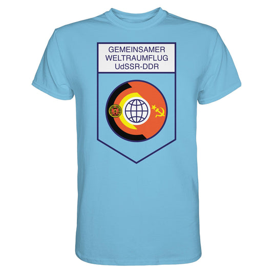 DDR Ostalgie Shirt Unisex • GEMEINSAMER WELTRAUMFLUG UDSSR-DDR (ORIGINAL WIMPEL)