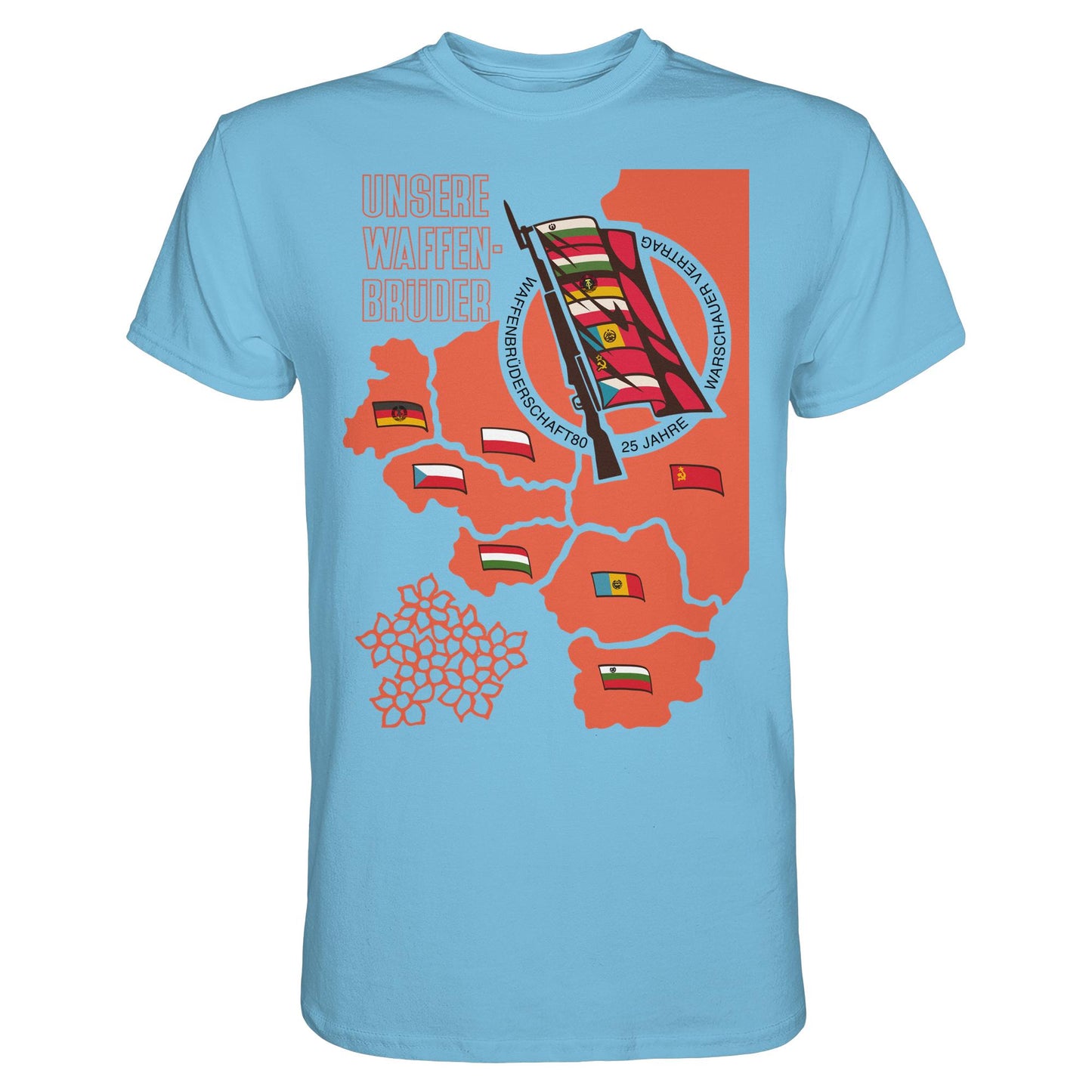 DDR Ostalgie Shirt Unisex • WAFFENBRÜDERSCHAFT80 - WARSCHAUER VERTRAG