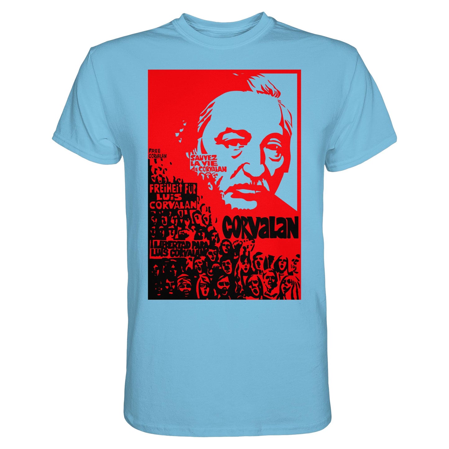 DDR Ostalgie Shirt Unisex • FREIHEIT FÜR LUIS CORVALAN (DDR ORIGINAL-PLAKAT)