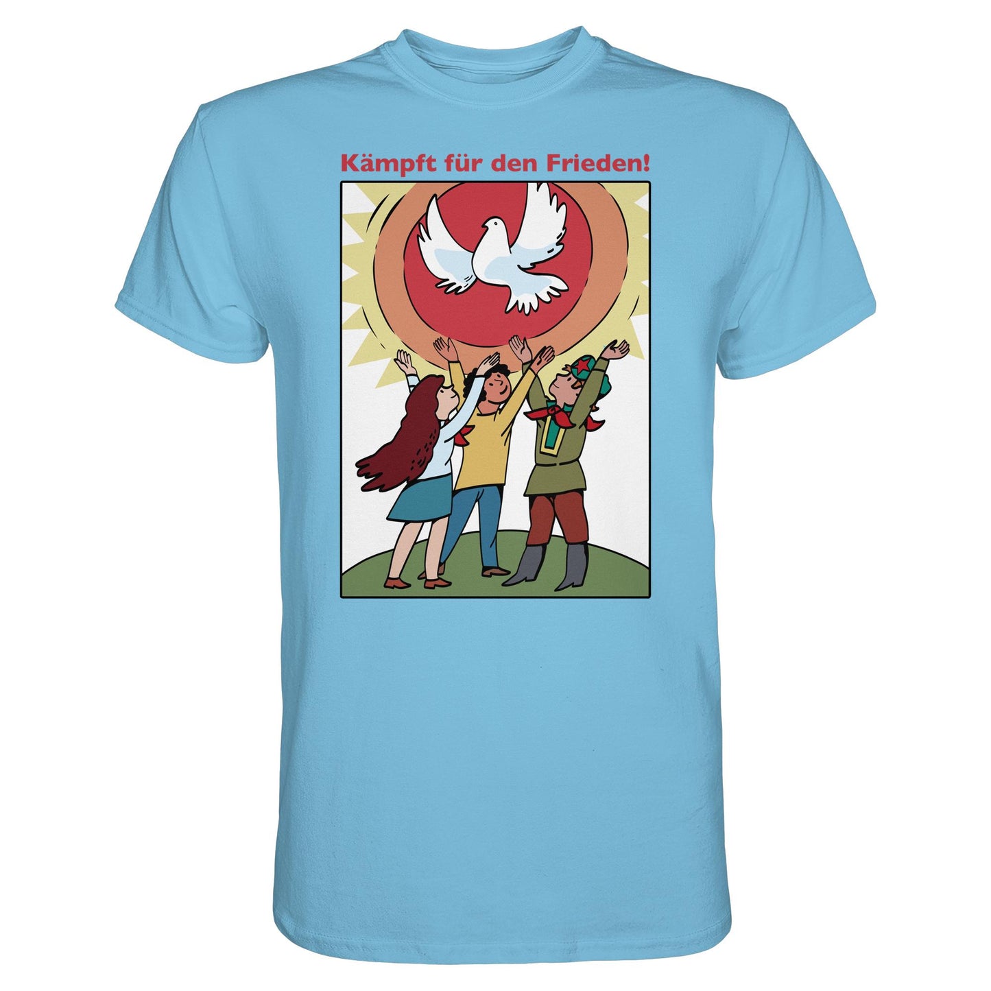 DDR Ostalgie Shirt Unisex • KÄMPFT FÜR DEN FRIEDEN! (DDR-ORIGINAL-PLAKAT)