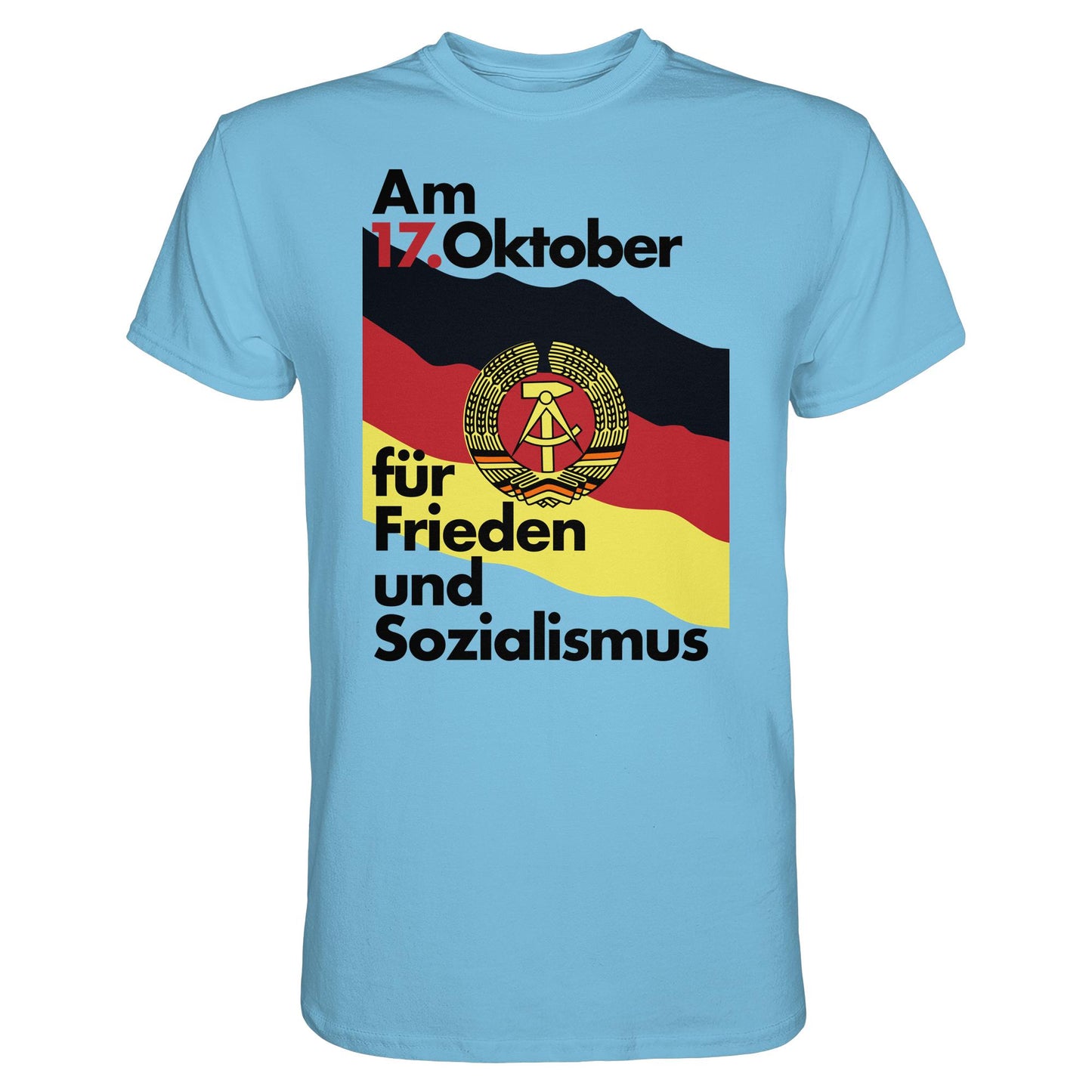 DDR Ostalgie Shirt Unisex • FÜR FRIEDEN UND SOZIALISMUS (ORIGINAL DDR-PLAKAT)