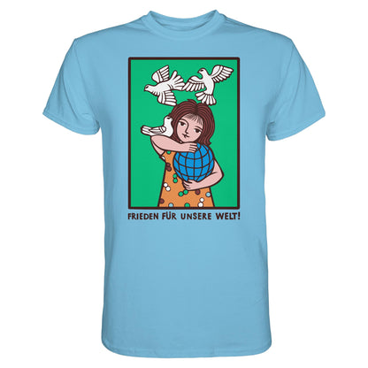 DDR Ostalgie Shirt Unisex • FRIEDEN FÜR UNSERE WELT! (DDR-ORIGINAL-PLAKAT)
