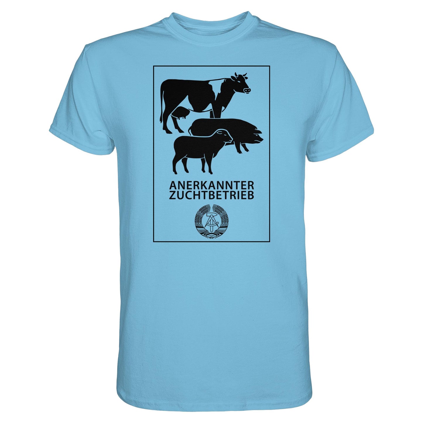 DDR Ostalgie Shirt Unisex • ANERKANNTER ZUCHTBETRIEB (ORIGINALSCHILD)